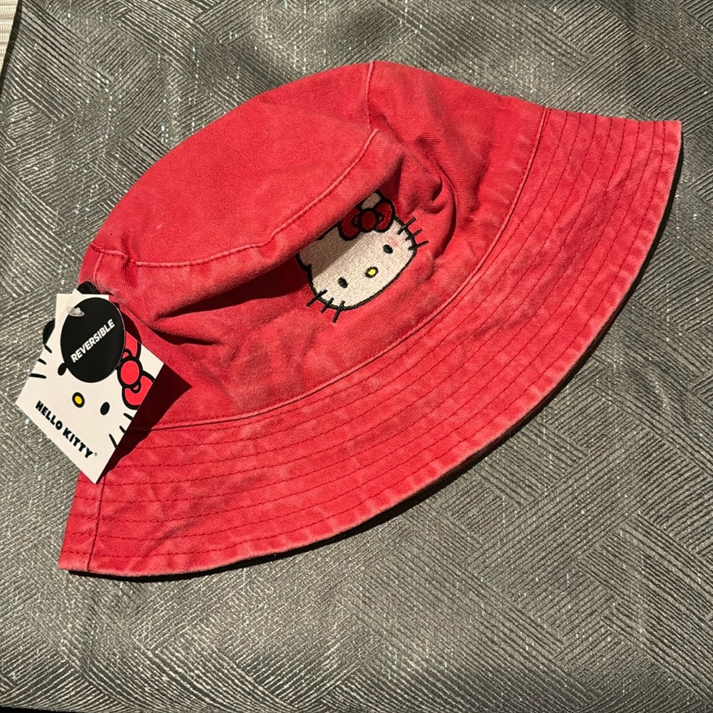 Hello Kitty Reversible Gingham Bucket Hat